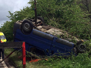 Supporting image for story: Three injured in van and lorry crash near Church Stretton