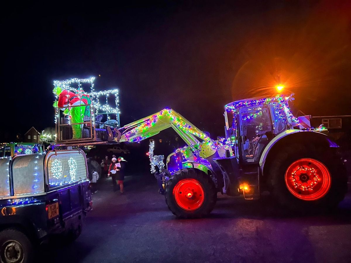 Spectacular Christmas illuminated tractor run in Builth Wells has raised &pound;7,400