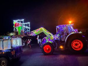 Supporting image for story: Spectacular Christmas illuminated tractor run in Builth Wells has raised £7,400