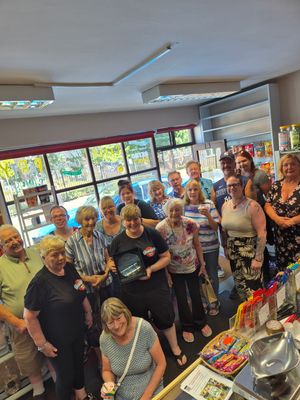 Anna Hubble with family and friends