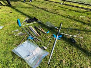  Some of the items found during the search. Picture: Telford Cops