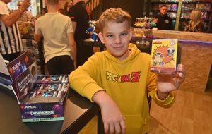 Toby Tart, aged 11, finds a treat at The Card Loft in Walsall
