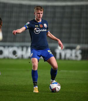 Ryan Finnigan playing for Southampton at youth level. (Image by Getty)