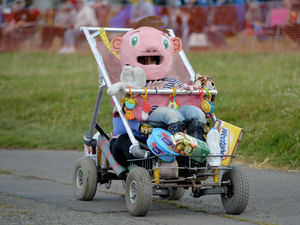 Supporting image for story: In pictures: Weird and wacky soap box cars head for the hills and raise thousands