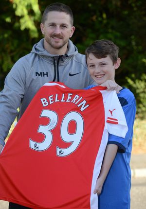 Finnley Wiggan aged 13 from Broseley who held an auction of a signed Bellerin shirt to raise money for Zak which was won by Michael Harvey