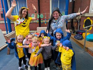Children and staff at Little Trinity Nursery celebrating Children in Need’s 25th anniversary with a week-long programme of fun and fundraising.