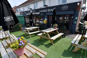 Several benches were taken from outside the pub in the early hours of Monday