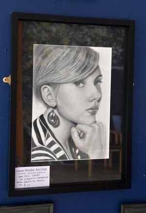 Chasewater Innovation Centre is hosting a free exhibition by the Great Wyrley Art Group .  This piece of work is by member Phil Ceney