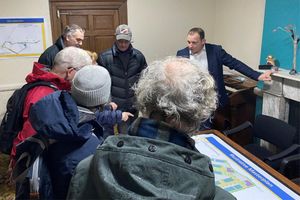 Attendees at a public consultation event in Wem.