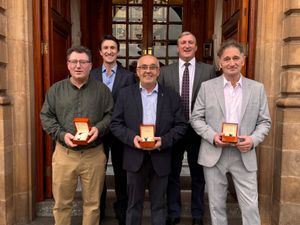 Supporting image for story: Trio honoured as they celebrate combined 75 years with Shropshire business 