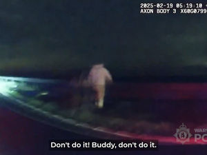 Supporting image for story: Heart-stopping moment cop saves BMW driver's life after 160mph chase