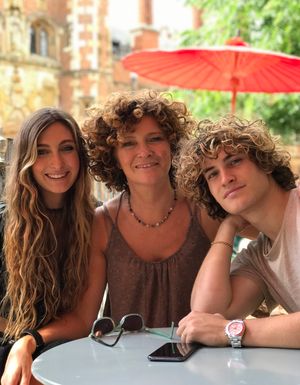 Karen with Josie and Harry