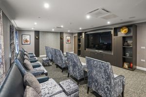 The plush Cinema Room at Stowe Mount