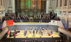 Performing in Birmingham Town Hall with Phoenix Singers and Midlands Hospital Choir