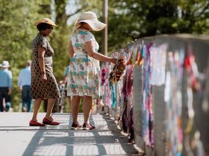 Supporting image for story: Yarn bombers brighten up Shrewsbury 