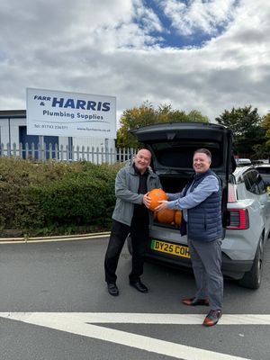 Volvo Shrewsbury donated 20 pumpkins to local organisations