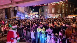 The Grinch helps hundreds of people in Stourbridge to get into the Christmas spirit. Photo: Dudley Council