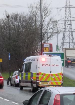 Police have been seen on the scene of a crash in Great Barr this afternoon (February 13)