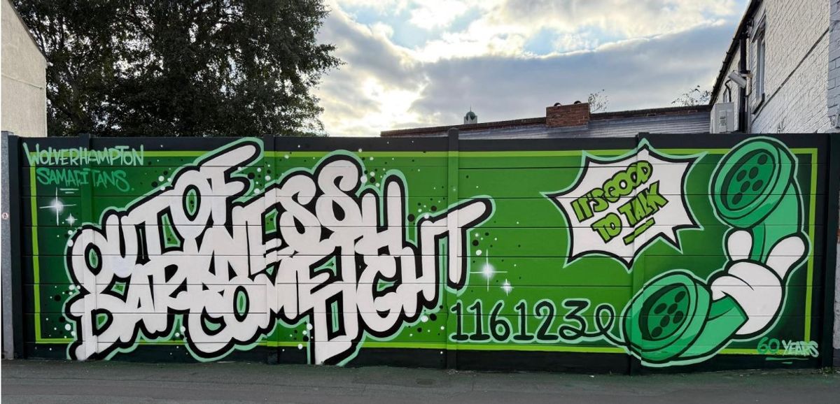 Samaritans set to mark 60 years of support in Wolverhampton through unveiling of new mural