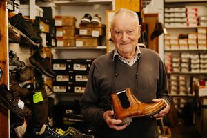 Clive Sowerby, owner of Sowerby's Shoes, who is preparing to close the family's shop in Stourbridge after 100 years of trading in the town