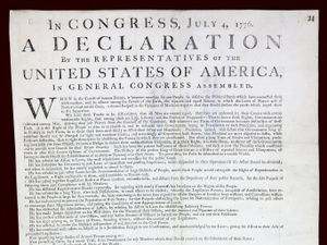 Supporting image for story: Rare copy of the US Declaration of Independence to be displayed in London