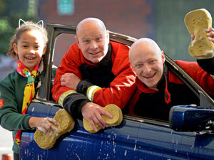 Supporting image for story: Tipton Fire Station charity car wash raises £400