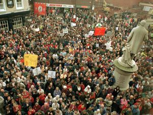 Supporting image for story: Flashback to 1997: Thousands protest against the loss of Kidderminster Hospital's accident and emergency unit
