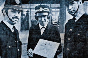 The young police officer Maureen Freeman receiving an award in 1972