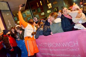 Selfie time! Members of Rak Su posed for pictures after their performance.