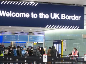 Passport control at UK airport