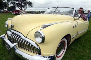 Paul Young, from Yorton Heath, with his rare 1949 Buick.