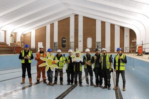 The Pave Aways team at the Wellington Pool decarbonisation project, Wellington 