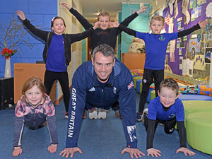Supporting image for story: Olympic medallist Kristian Thomas inspires next generation of athletes at Telford school