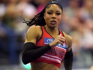 Amber Anning in action during the Women’s 400m Heats on day one of the Microplus UK Athletics Indoor Championships at the Utilita Arena Birmingham