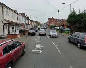 Upper Villiers Street, Wolverhampton, where the driver was last seen fleeing