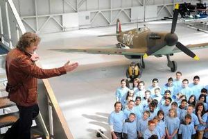 Supporting image for story: James May in paper plane challenge at RAF Cosford