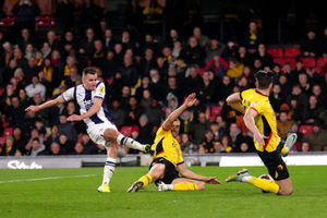 West Bromwich Albion's Jed Wallace (left) scores their side's second goal of the game (PA)
