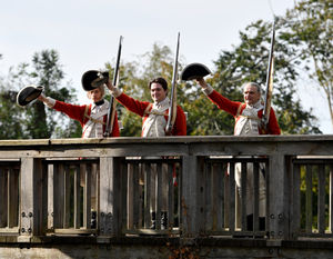 Multiperiod re-enactment event at Whittington Castle
