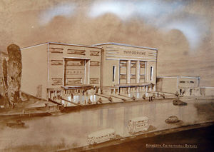 Artists impression of the Dudley Hippodrome, opened in December 1938.