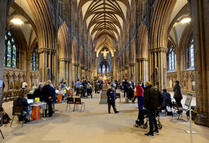 Covid vaccinations begin at Lichfield Cathedral