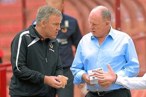 Head coach Kenny Jackett and Steve Morgan