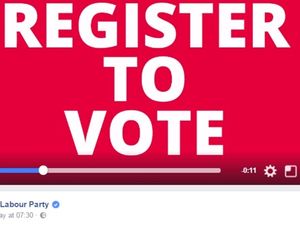 Supporting image for story: May did not use social media to encourage voter registration, analysis shows