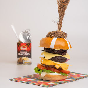 The Scottish Burger comes equipped with a can of Haggis