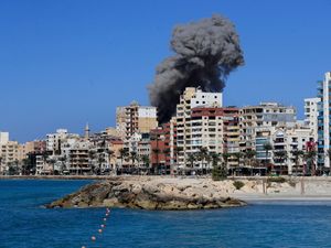 Supporting image for story: Israeli strikes pound Lebanese coastal city after residents evacuate