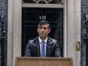 Rishi Sunak announces the general election in the pouring rain outside 10 Downing Street in May