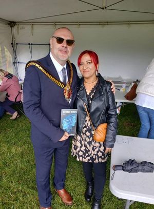 Poet Saida Chowdhury with Mayor of Wolverhampton 