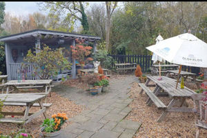 The beer garden overlooks the River Corve. Photo: Rightmove