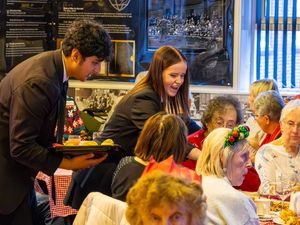 Supporting image for story: School spreads festive cheer with Christmas buffet for pensioners