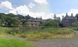 Powys County Council's headquarters in Llandrindod Wells. From Google Streetview