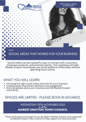 free digital media workshops in Market Drayton